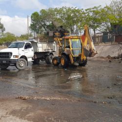 Hidráulica provincial retiró basura del colector Masa en Las Heras