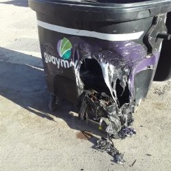 Denuncian vandalismo contra contenedores de residuos en Guaymallén