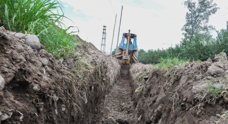 Guaymallén construye nuevos drenajes en el carril Godoy Cruz