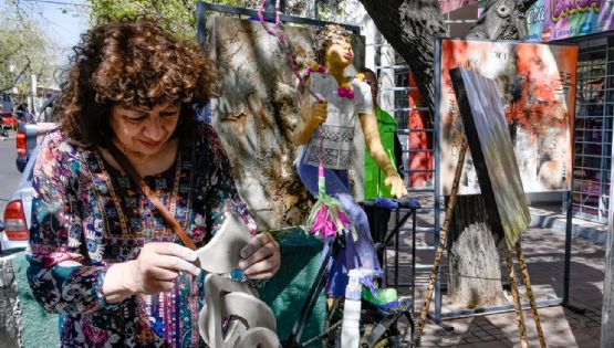 Guaymallén ofreció una muestra al aire libre en el Día del Artista Plástico